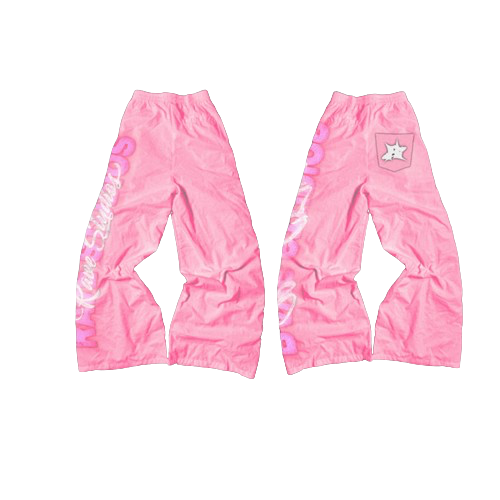 Rave Monochrome Nylon Pants - Pink