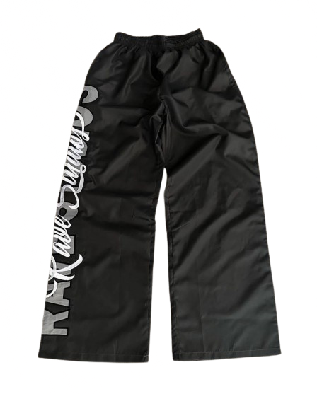 Rave Monochrome Nylon Pants - Black
